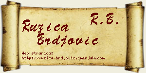 Ružica Brđović vizit kartica